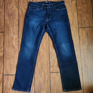 Hollister Epic Flex Blue Slim Straight Jeans Classic Style Mens W28 L30